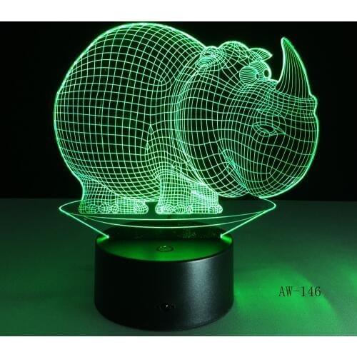 Dinosaur New 3D Table Lamp Luminaria LED Night Lights USB Touch Switch Childrens Room Decorative lighting Great T AW-146