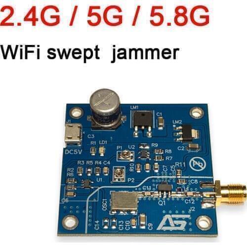2.4Ghz 5Ghz 5.8Ghz WiFi swept jammer Shielder 2.4G 5G 5.8G WiFi jammer Shielded development board FOR POWER amplifier NEW