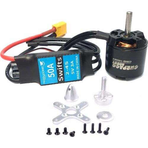 C2820 3542 1450KV 1250KV 1000KV Outrunner Brushless Motor 5.0mm Shaft compatible 2-4S Lipo/50A ESC FPV Multirotor Quadcopter