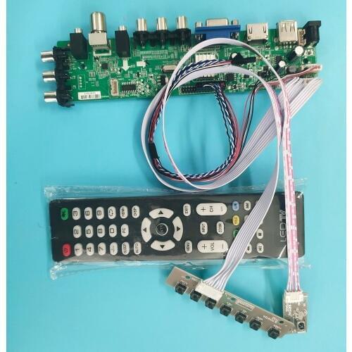 Kit For B156RW01 V3/B156RW01 V0 controller board digital DVB-T DVB-T2 VGA LED HDMI WLED 1600X900 TV LVDS USB remote Signal 40pin