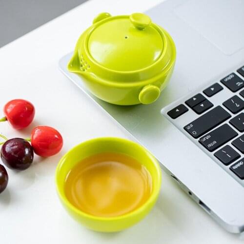Colorful Portable Travel Office Pot Cup Tea Sets Creative Ceramic Teaset Teaware