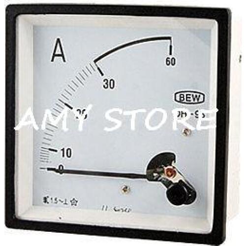 Square Analog AMP Current Meter Ammeter Gauge AC 0-30A