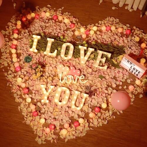 LED26 English Alphabet Symbols Shape Battery Night Light Confession Proposal Bedroom Birthday High-brightness Decorative Lights