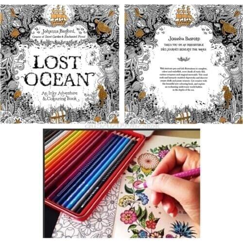 Lost Ocean Drawing Coloring Book Graffiti Books Adult Painting Children New Au09 19 Dropship