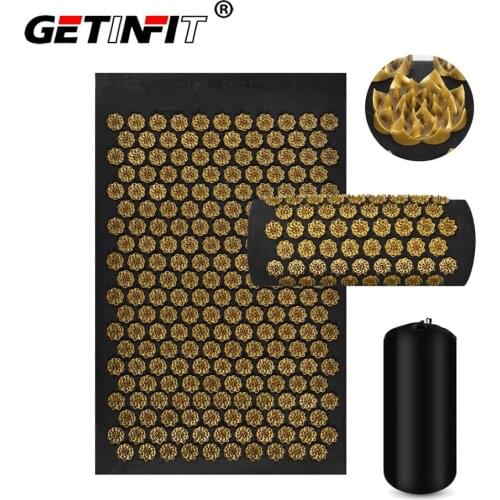 Getinfit New Massager Cushion Acupressure Mat Relieve Stress Body Pain Head Neck Back Foot Acupuncture Massage Pillow Yoga