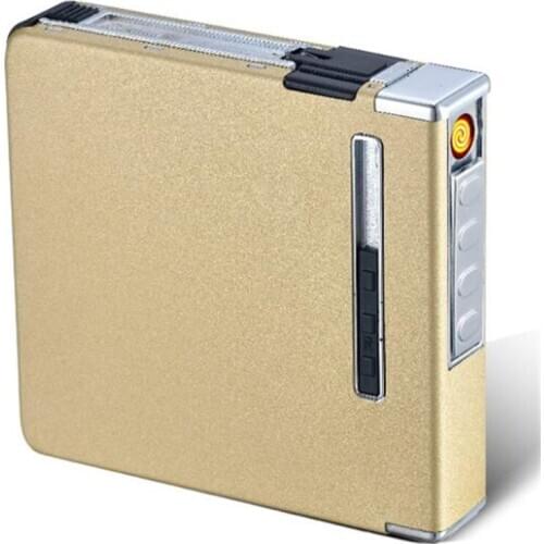 Frosted automatic cigarette case USB rechargable cigar lighter