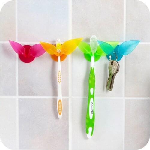 Multifunctional toothbrush holder suction cup leaves styling, creative and practical compact rack, razor holder