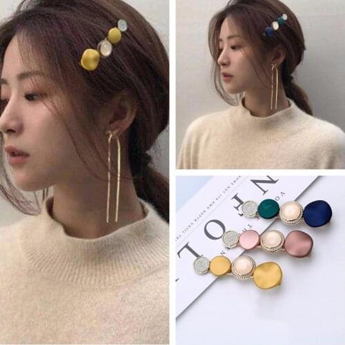 Fashion Vintage Hair Clips for Hair Women Hair Clip Colorful Splice Geometric Hair Clips Girls Hairpin Barrette Hair Accessories