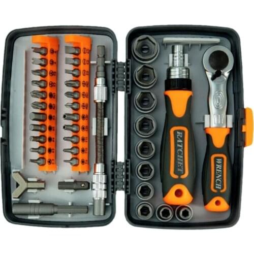 Home Rotatable Ratchet Screwdriver Set 38 in 1 Home Repair Kit for Electronic Instruments Disassembly and Maintenance