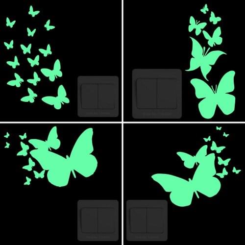Glow in the Dark Butterfly Stickers Decorative Butterflies on the Wall Home Decor Kids Rooms Boys Girls Bedroom Decoration Decal