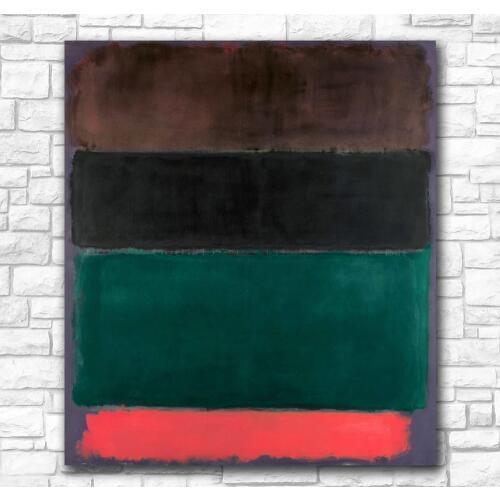 Wall Pictures For Living Room Abstract Mark Rothko Red and Brown and Black and Green and Red Home Decor Modern Oil Painting