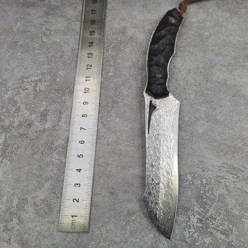 Hot sale New Arrival Damascus Steel Fixed Blade Knife Tactical Utility Knife Outdoor Straight Hunting Camping Knives tool