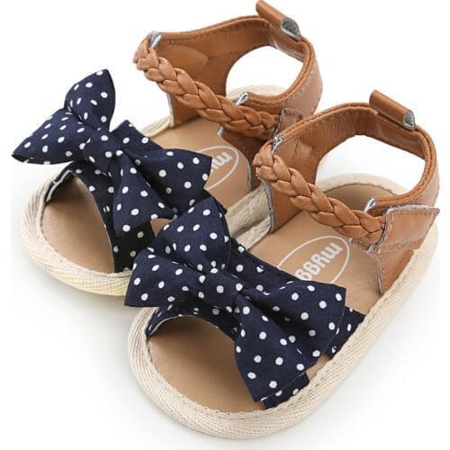 Baby Girl Shoes Infant Canvas Bow-knot Kids Beach Baby Walking Shoes First Walkers New