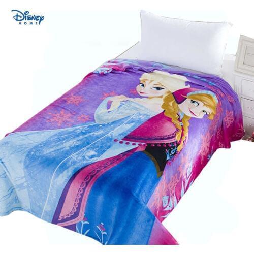 Purple Frozen Elsa and Anna Princess Blankets for Girls Kids Bedroom Summer Throw 150*200cm Childrens Home Decoration 120 king
