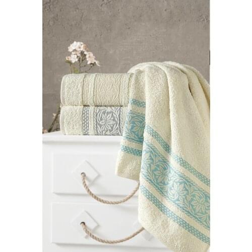 100 cotton Extra Soft 3'lü Towel 50x90 adult absorbent fabric coral towel for home bathroom towel sets