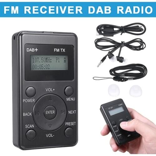 Portable DAB / DAB FM Receiver Car DAB Transmitter Radio With Headphone Cable Earphone Cover Digital Radio Receiver