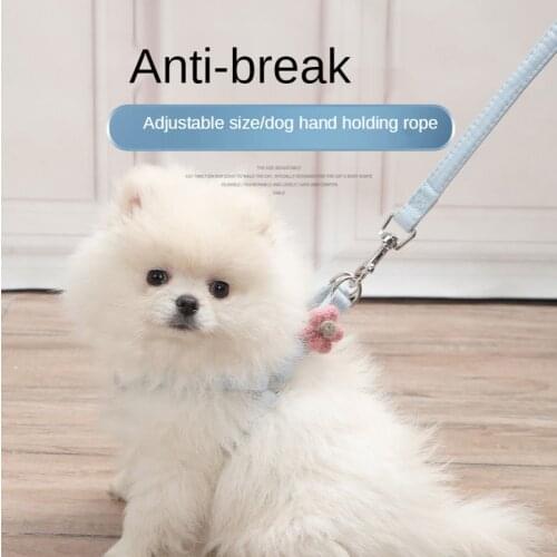 Adjustable Dog Harness and Leash Set Pink Dog Collar Leash Anti-strike Nylon Dog Leash for Small Dogs Puppy