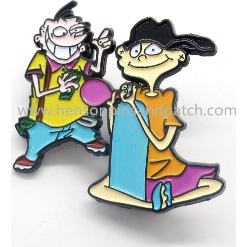 Retail And Stock Metal zinc alloy soft enamel cartoon pin badge