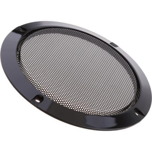 6.5 Inch Black Color Mesh Speaker Decorative Circle Subwoofer Grill Cover Guard Protector & Screw