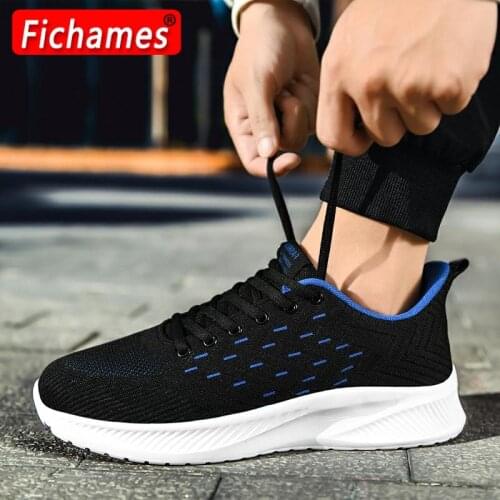 Mesh Mens Sneakers Shoes Casual Walking Running Breathable Shoes for Men Soft Sole Light Sport Zapatillas Hombre 38-48