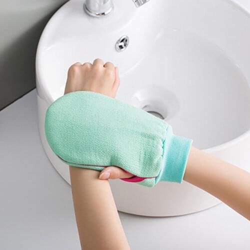 Shower Spa Exfoliator Bath Glove Two-sided Body Cleaning Scrub Mitt Rub Dead Skin Removal Peeling Glove