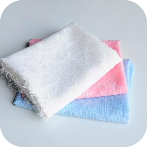 0.5M*1.4M Tricolor Ogan Yarn Star Lace Fabric Handmade DIYBA Pyramida Dress, Childrens Dress, Skirt Fabric Accessories