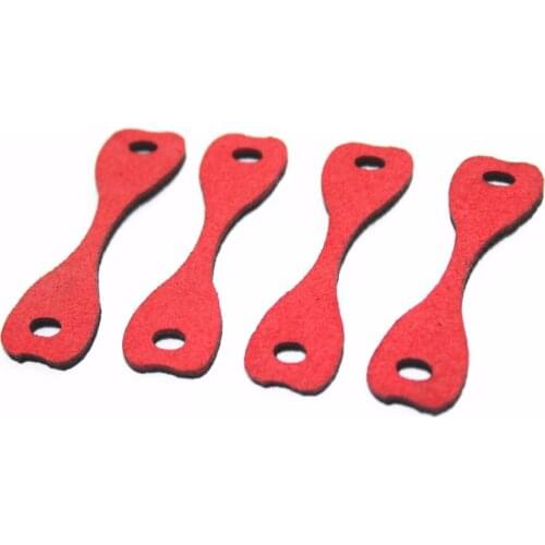 Outdoor 50Pcs Slingshot Pouches Pouch Band Cow Leather with Center Hole Sports Band Blue Red Hunting Slingshots Bow Kits