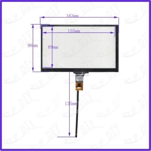 ZhiYuSun wholesale YDT-8191V4 7inch 163*98mm capacitive screen for car DVD redio this is compatible