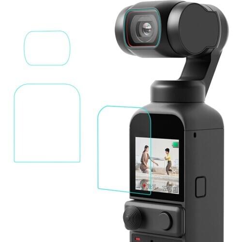 1/2 Set 9H Tempered Glass Screen Protector For DJI Osmo Pocket 2 Gimbal Camera Lens Anti-scratch Protective Glass Accessories