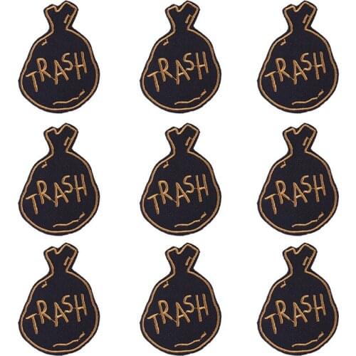 Pulaqi 10PCS Letters Patch Rock Hippie Wholesale Patches Iron On Patches For Clothing Stripe Wholesale Dropship Custom Patch