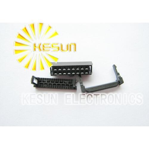 100PCS/LOT FC-16P 2x8P 2.54mm 16P IDC Socket With Strain Relief , ISP / JTAG Plug Conector