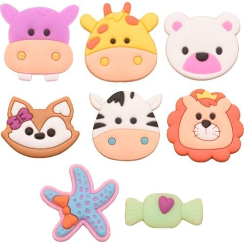 400PCS Baby Hair Accessories Cute PVC Cartoon Supplies for Making Hair Bows Accessories DIY Crafts No Clips
