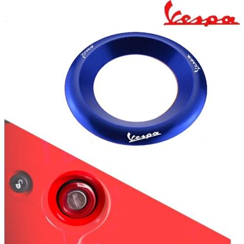 6 Colors For Vespa Scooter Ignition Switch Cover Ring Key Switch Protector Motorcycle Ring Cover GTS GTV LX PX LT Sprint Spring