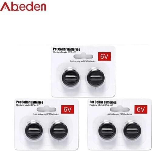 Abeden 6pcs/Packs Pet Collar Batteries Compatible with PetSafe RFA-67 6 Volt Replacement Batteries