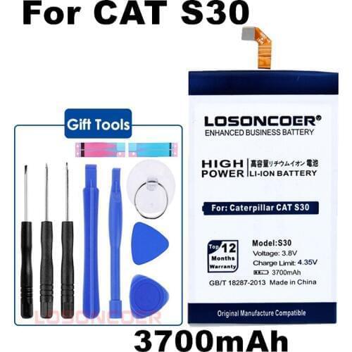 LOSONCOER S30 3700mah APP-12F-B5595I-CXX-111 Batteries For Caterpillar CAT S30 Replacement Battery+Free Tools