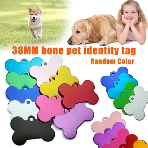 38MM Aluminum Pet ID Tags Alloy Dog Cat Identity Badge Plate Pet Supplies 2019ing