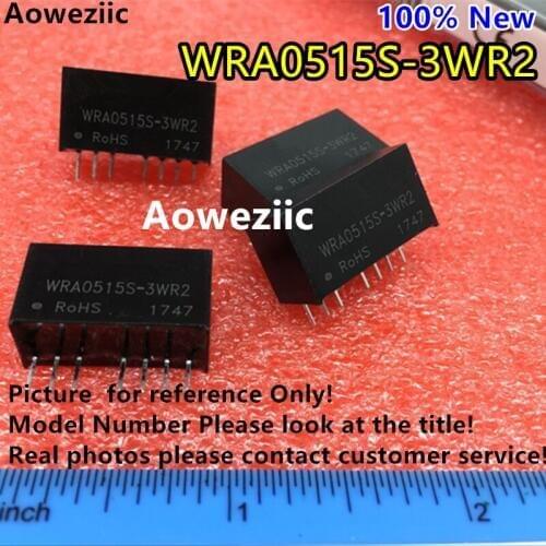 Aoweziic 2PCS WRA0515S-3WR2 WRA0515S-3W New Original SIP7 Input: 4.5-9V Dual Regule Output: +15V 0.08A,-15V -0.08A DC-DC Isolate