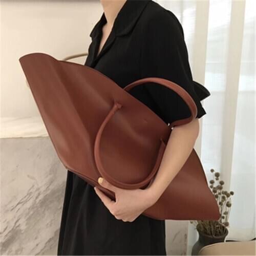 Large Capacity Tote Bag PU Leather Handbag Luxury Brand Shoulder Bag Shell Shape Big Shopping Bags Women Bags 2020 bolso mujer