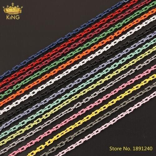3Meters High Quality Plated Chains,Enamel U Shape Link Chains,Open Bracelet Necklace Chains For Punk Jewelry DIY Making