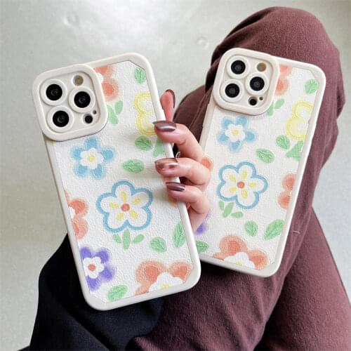 Cute Cartoon Flower Rabbit Silk Pattern Soft Phone Case For iphone 11 12 Pro Max Back Cover For iphone XS Max X XR 6 6S 7 8 Plus