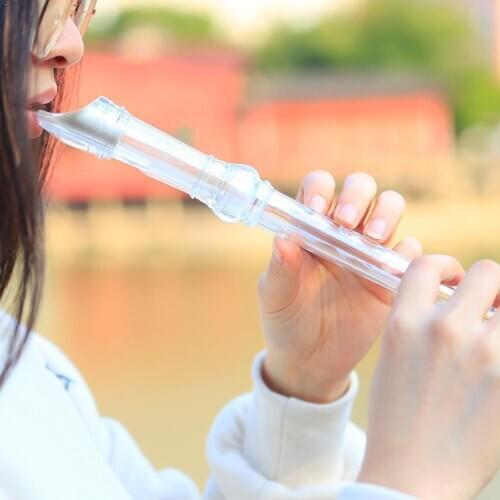 ABS Flute Clarinet Recorder Soprano Long Flute Baroque Musical Recorder Accessories Supplies Flute Fingering Instrument Beg B3C8