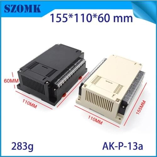 1 Piece Electronics Enclosure Din Rail Abs Plastic Project Enclosure Szomk Control Case Rail Din Connectors Box