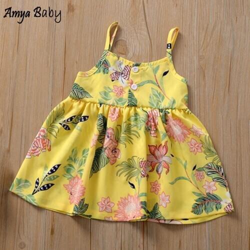 Amya Baby Girls Summer Dress Bohemian Style Sleeveless Birthday Kids Clothing Toddler Flower Girl Dress Easter Clothes