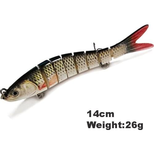 Multi Jointed Swimbait Fishing Lures 8 Segments Crankbait For Wobblers Pike Hard Swim Bait Sinking Fish Bass 2020 14cm 28g