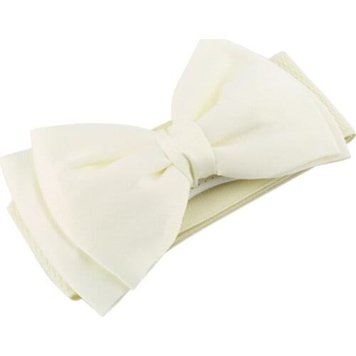 Fashion Lady women Wide Elastic Stretch Bowknot Elastic Bow Wide Stretch Buckle Waistband Waist Belt Hot Top Quality Cheap Price