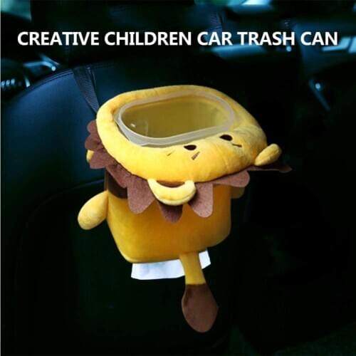 Car Trash Can Cute Animal Shape Easy Installation Durable Cute Animal Shape Litter Bin for Door Hanging