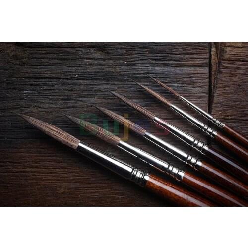 Escoda Versatil 1549 Series Artist Quality Paint Brushes ,sable Brush Watercolor and Acrylic Paint Brush, Short Handle, Rigger