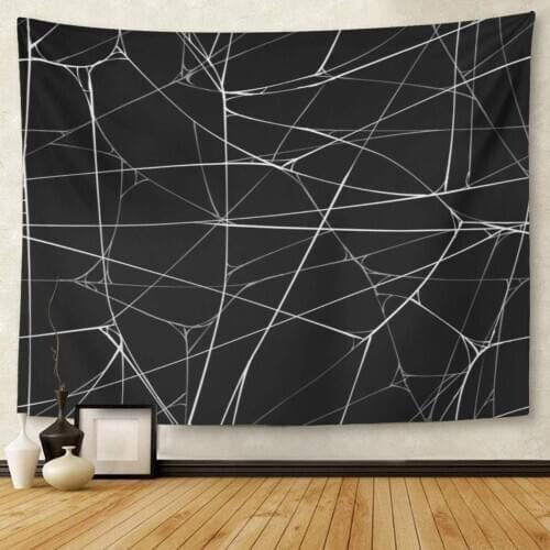 Pattern of Spider Spiderweb Insect Black Net Wild Tapestry Wall Hanging for Living Room Bedroom Dorm 50x60 inches