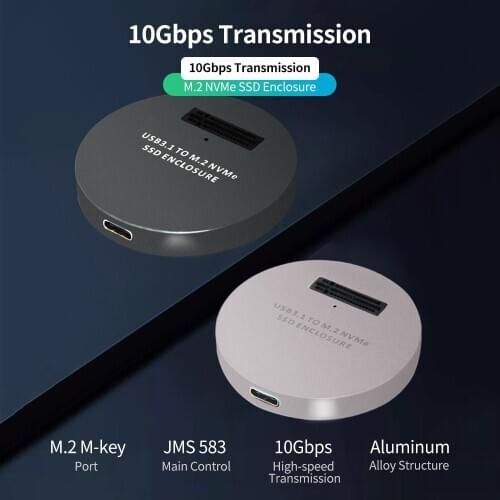 LM-914 USB 3.1 Type-C to PCI-E M.2 NVMe SSD Enclosure Adapter Converter for Windows OSX Linux plug and play 10Gbps SSD Enclosure