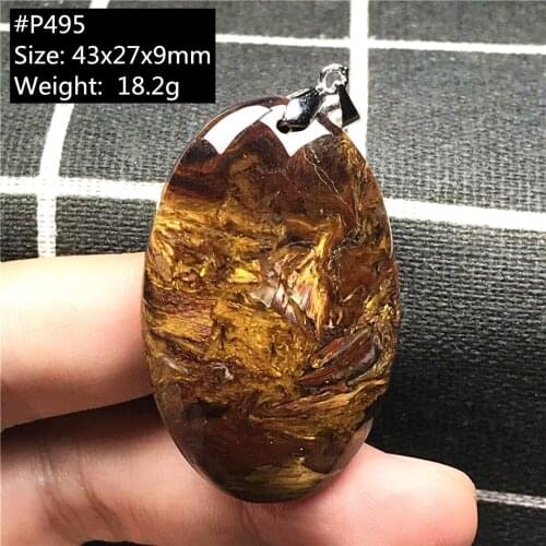 Top Natural Pietersite Pendant For Women Man Yellow Red Crystal Oval Beads Gemstone Firework Namibia Energy Stone Jewelry AAAAA